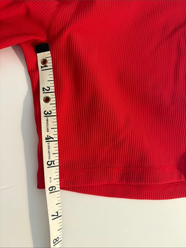 Women’s Active biker Shorts High-Waist Red v waist XL new - Image 7