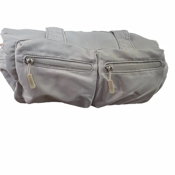 Primark Beige Nylon Duffel Bag with Dual Zipper Pockets - Image 2