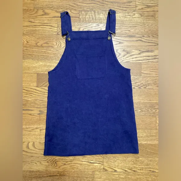 Hengsheng jeans corduroy romper. Navy blue. Size Large - Image 3