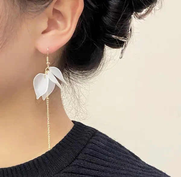 Gold Plated Flower Earrings - Image 4