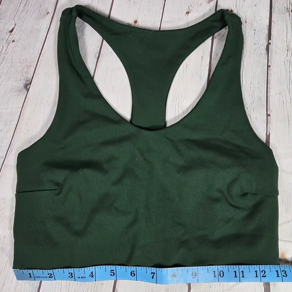 Zella‎ Sports Bra Green Medium Racerback Yoga Studio Low Support Athletic Size S - Image 14