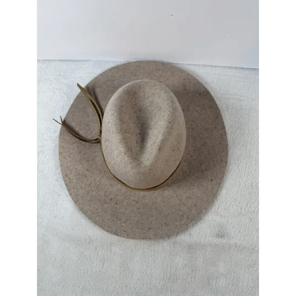 Altard State 100% Wool Brick Brown Hat Brim‎ Sz 14-3-4 Packable Leather Accent - Image 7