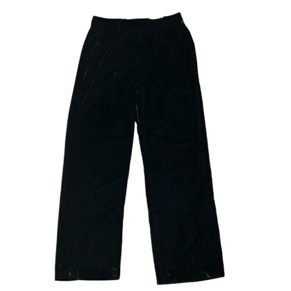 Old Navy Black Extra High Rise Velvet Wide Leg Pants(Size Small) - Image 4