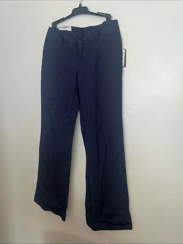 Gap Morden fit Chino Low waist Sz 2 navy pinstripe New effortless business - Image 6