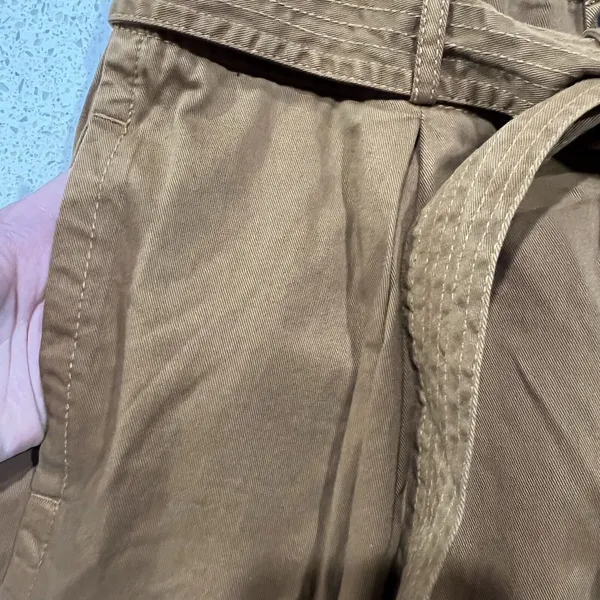 Free People Size 8 Hi Waisted Pegged 90's Crop Ankle Pants Brown Cotton‎ Women’s - Image 6