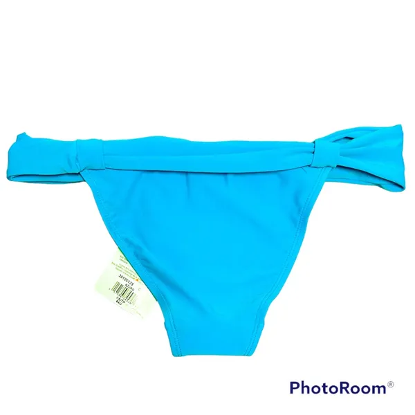 Body Glove Azuro Blue Bali Hipster Bikini Bottom XS NWT Folded Waistband Charm - Image 3