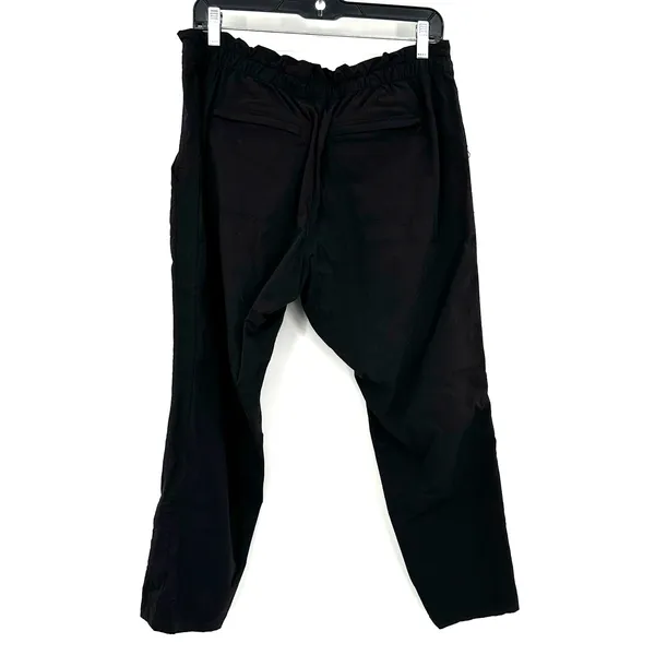 Athleta Size 10 P Black Pants Elastic Waist‎ Adjustable Athletic Athleisure - Image 2