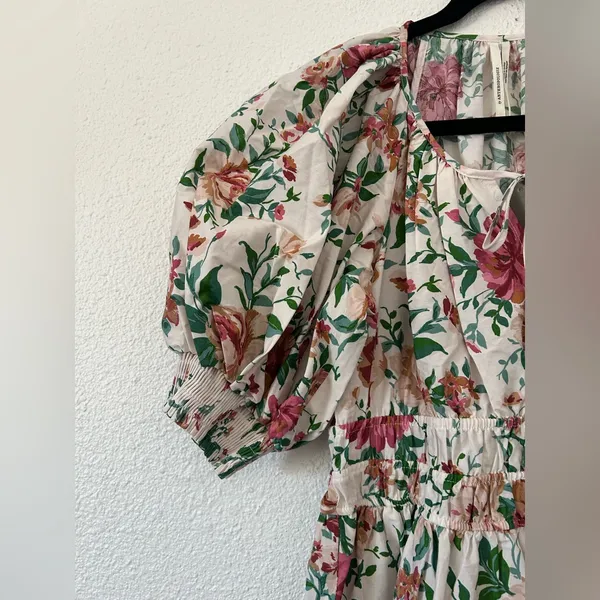 Anthropologie The Somerset Maxi Dress: Puff Sleeve Edition Sz small nwt - Image 5
