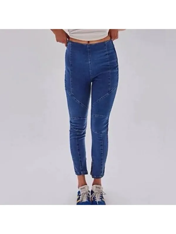 Free People Bella Moto Skinny Women’s Blue Jeans Size 29 - Image 2
