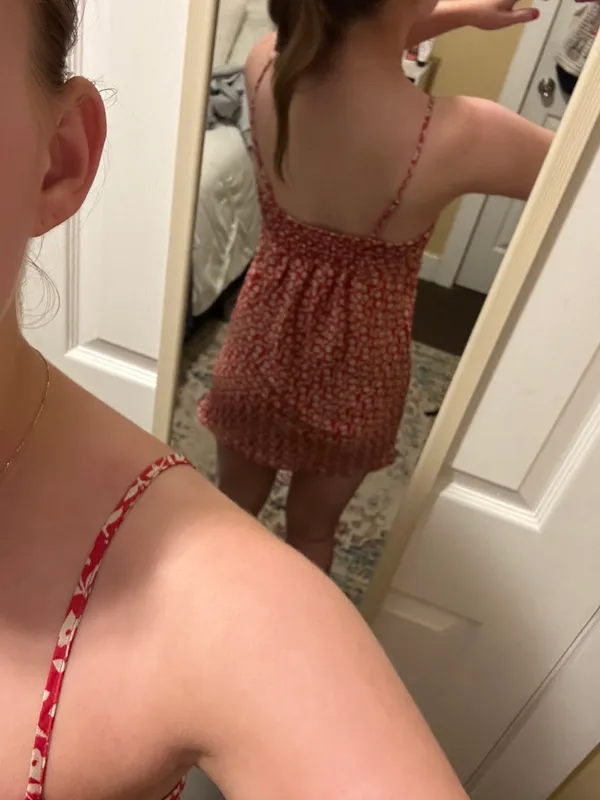 Free People Red Slip Dress - Image 6