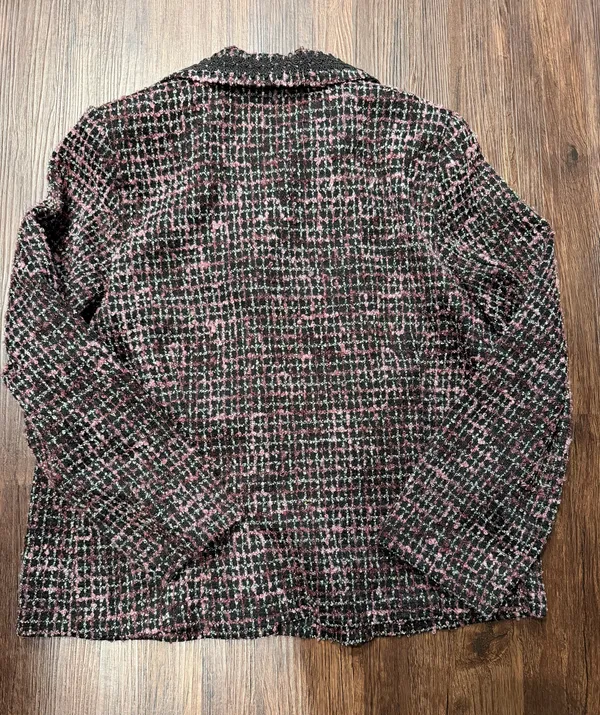 Dress Barn pink and Black Tweed Blazer size 2X - Image 3