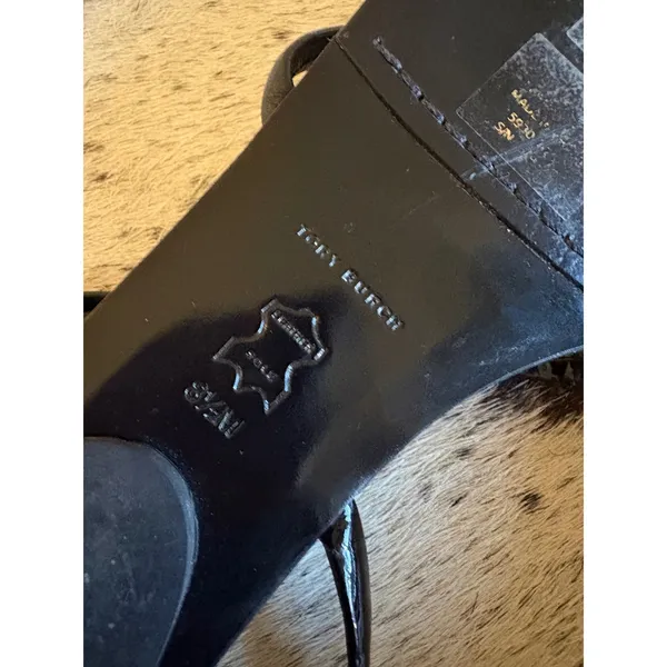 TORY BURCH Split Mignon Multi strap‎ Sandals Size 8.5 In Black - Image 6