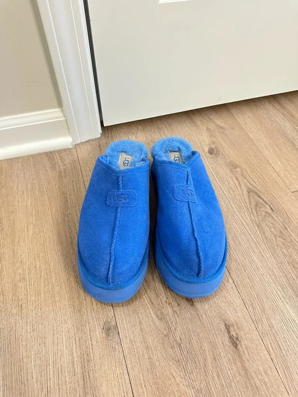 UGG Discoquette Genuine Shearling Slide Slipper in Blue US 9 - Image 2
