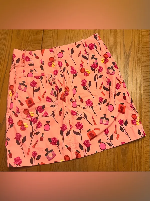 Anthropologie Maeve The‎ Anisa Makhoul Colette Mini Skirt Pink Rose Size Small - Image 14