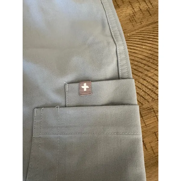FIGS High Waisted Yola Skinny Scrub Pants Women's Large Light Blue Cargo - Image 4
