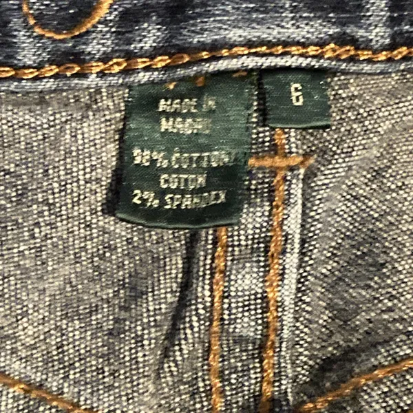 Lauren Ralph Lauren‎ Jeans Co Premium Blue Straight Leg High Rise Jeans Size 6 - Image 4