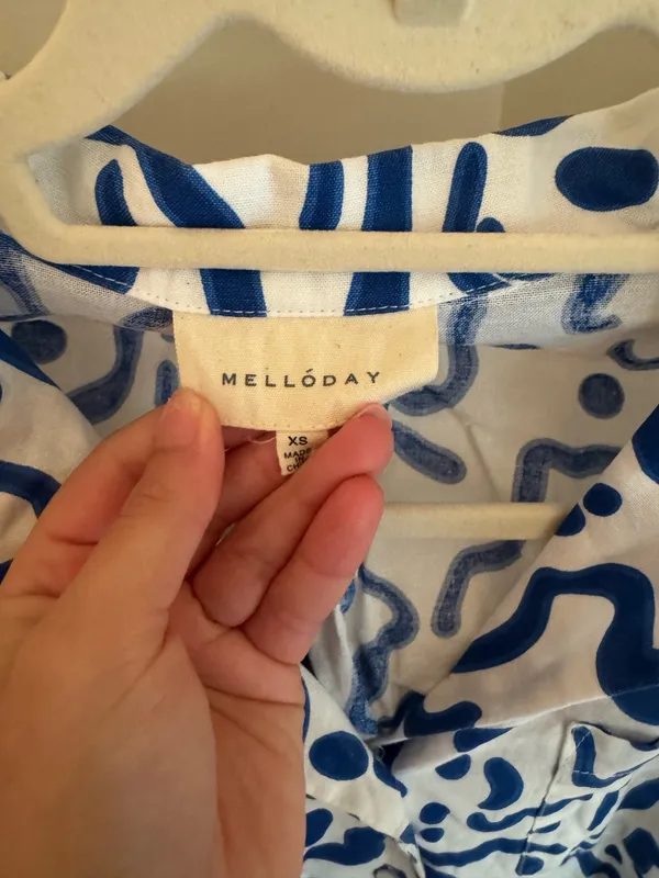 MELLODAY Blue Printed Midi Dress - Image 3