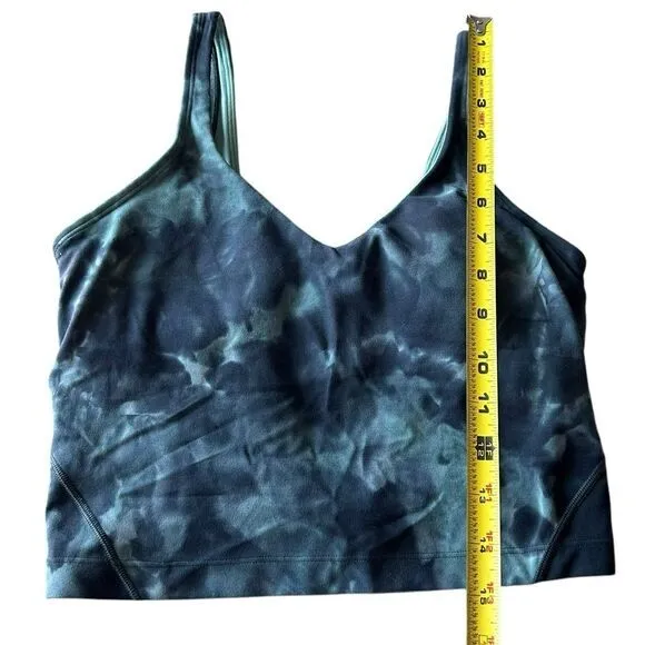 Lululemon 6 Align Tank Top‎ Diamond Dye Tidewater Teal Graphite Grey Padded NWT - Image 7