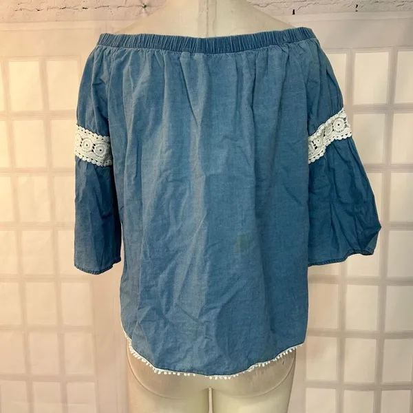 🔥🔥5 for $25🔥🔥 Joes jeans denim chambray off the shoulder blouse - Image 6