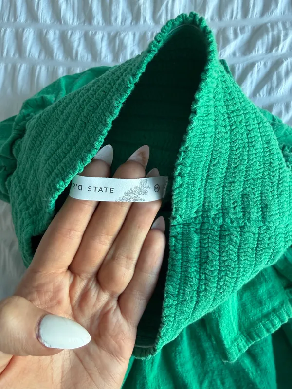 green altard state ruffle skirt - Image 3