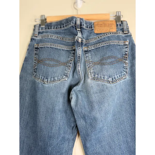 Abercrombie & Fitch Vintage Straight Leg Medium Wash Blue‎ Jeans 6R 100% Cotton - Image 4