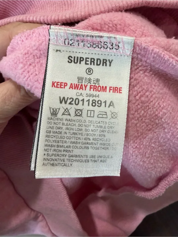 Superdry Vintage Logo Premium Faded Hoodie US 4 - Image 7