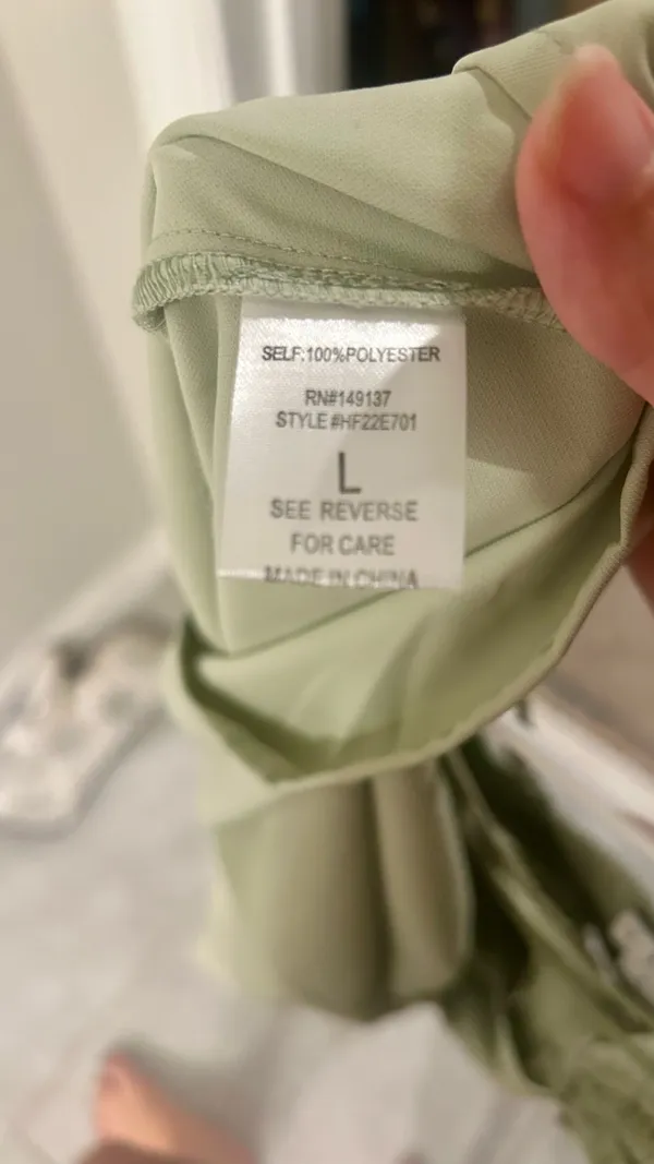 NWOT Sage Green Cutout Romper With Smoked Bust Size Large - Image 6