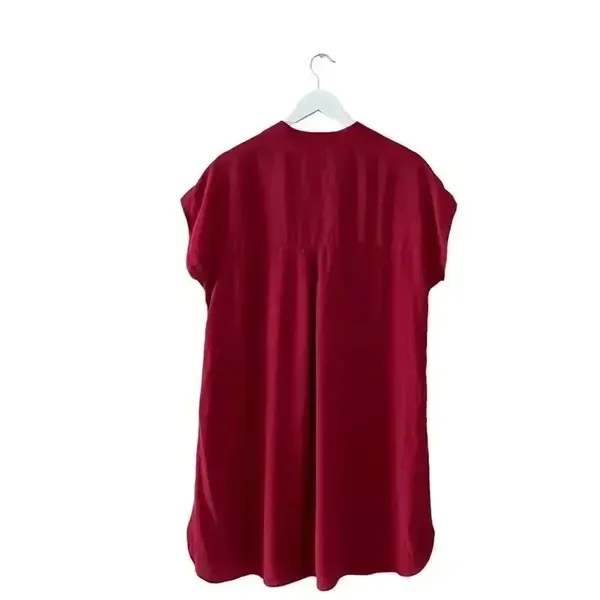 Madewell Bicoastal in Crimson Boxy Festival Boho Shirt Women’s Dress S # 1008 - Image 11