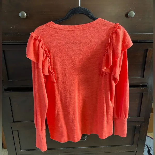 Long Sleeve Pilcro Ruffle Top - Image 2