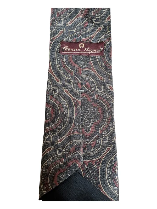 Vintage Rooster Necktie – Paisley Print – Exclusive for Kaufmann’s Pittsburgh - Image 2