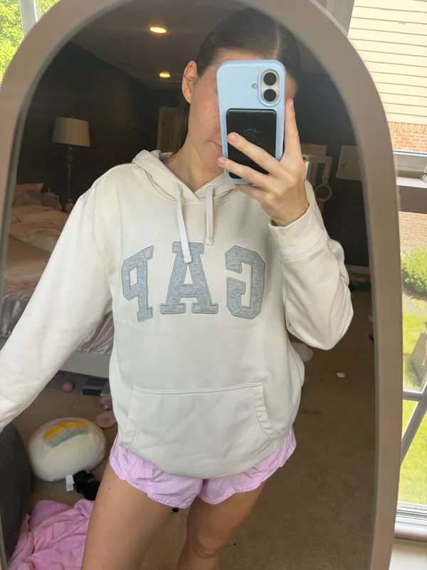 GAP cream and grey hoodie Size S - Image 2