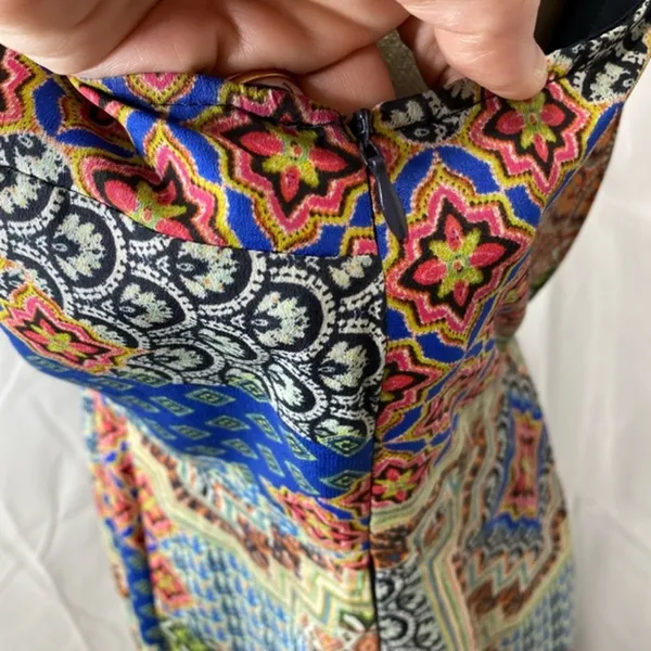 Under skies size large patchwork boho halter maxi dress - Image 10