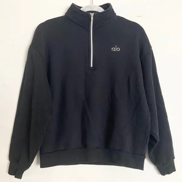 Alo Yoga Accolade 1/4 Zip Pullover Black XS - Image 2