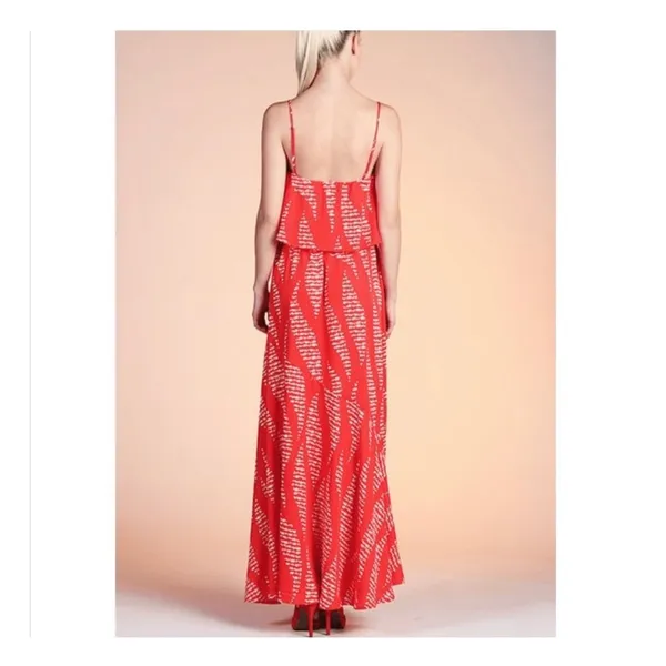 Vici Pink Red Tropical Print Maxi Dress Small Sleeveless Beach Vacation - Image 15
