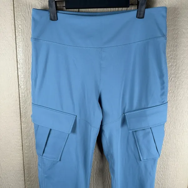 NEW Halara HaloTek Air Womens Sz XL Cargo Pocket Leggings Butt Lift Blue Stretch - Image 2