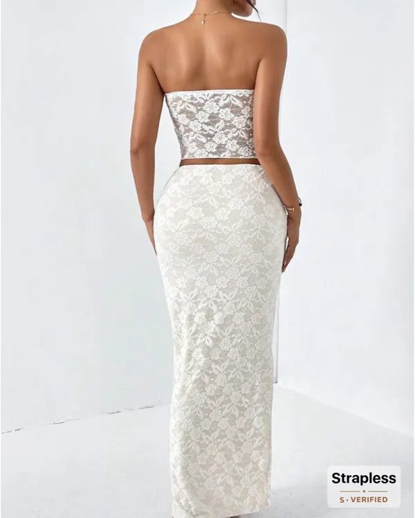 White lace 2 piece set SHEIN  - Image 2