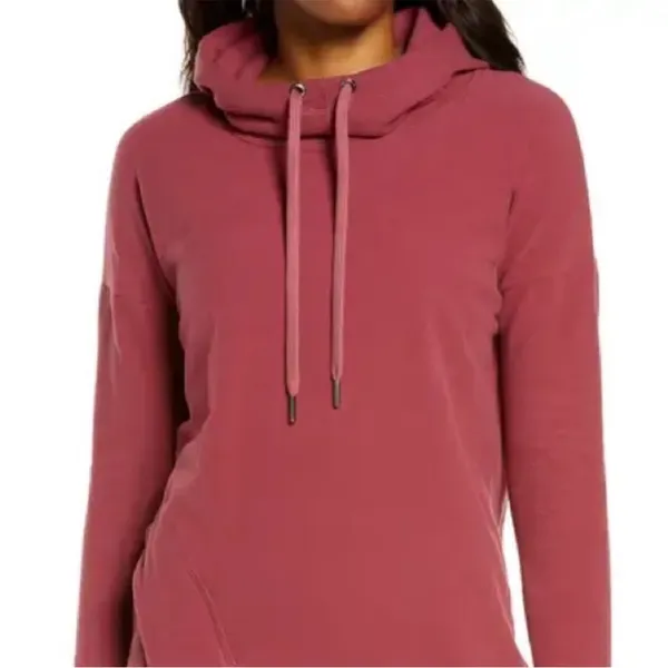 Sweaty Betty After Class Hoodie Women Rose Pink Excellent‎ Funnel Neck Thumbhole - Image 6