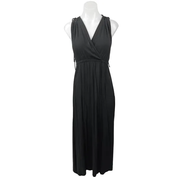 Asos Black Wrap V-Neck Sleeveless LBD Summer Beach Vavation Midi Maxi Dress Sz 4 - Image 5
