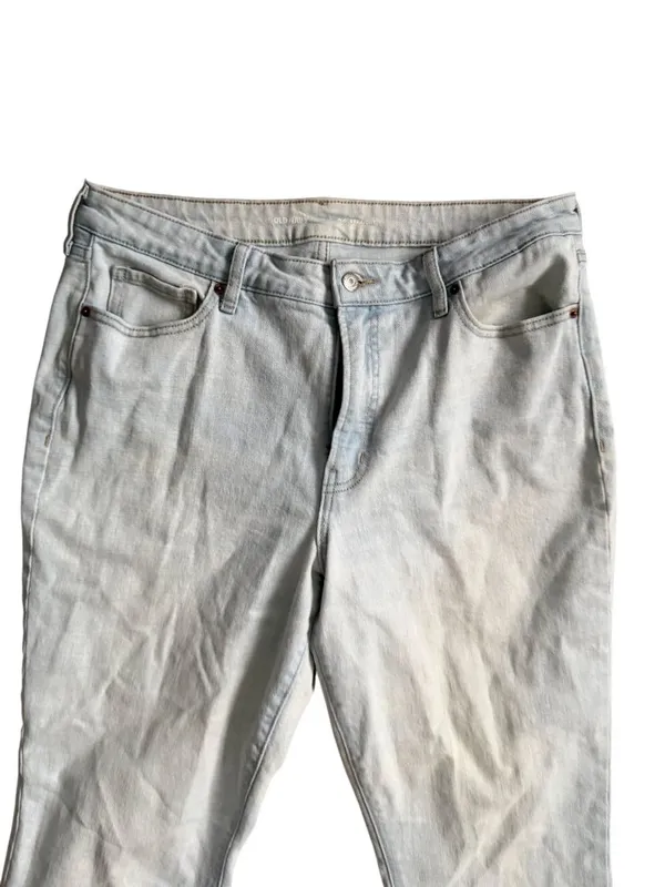OLD NAVY Light Wash OG Straight Jeans Size 14 - Image 4