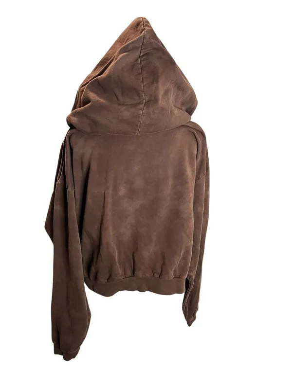 Boys Lie Good Vibes Good Luck Angel Hoodie Brown Oversized One Size - Image 3