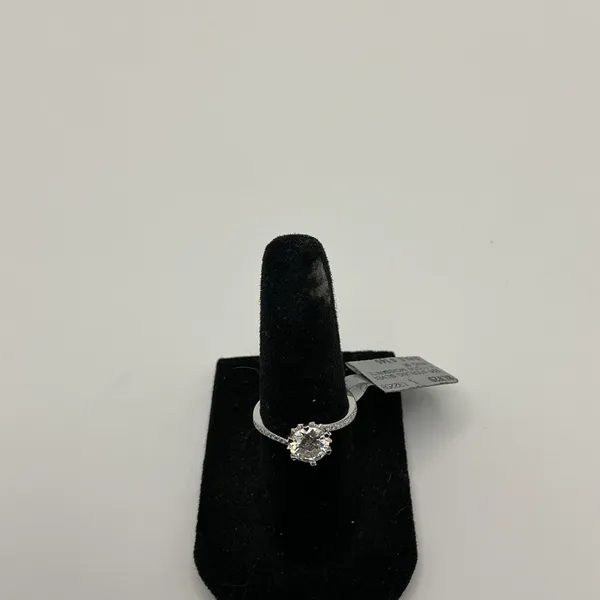 1.1ct Moissanite Solitaire Ring 925 Sterling Silver Size 5.5 - Image 2