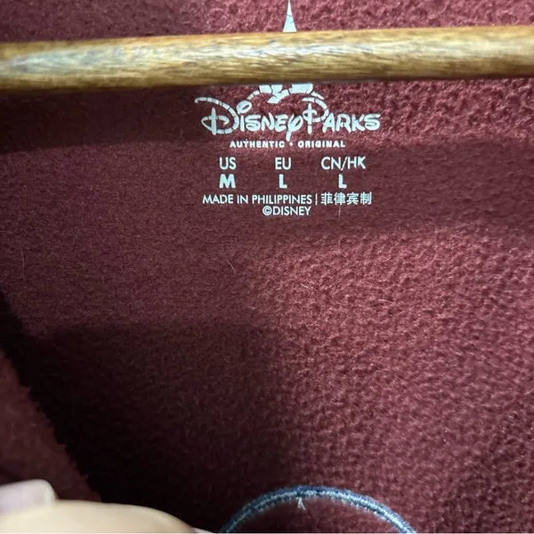 Disney Parks Mickey Mouse Full Zip Fleece Jacket Women’s Size M Disney World Red - Image 4
