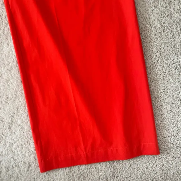 Nike Dri-fit Pants High Waist Loose Wide Leg Ripstop Red Orange Travel Women XL - Image 11