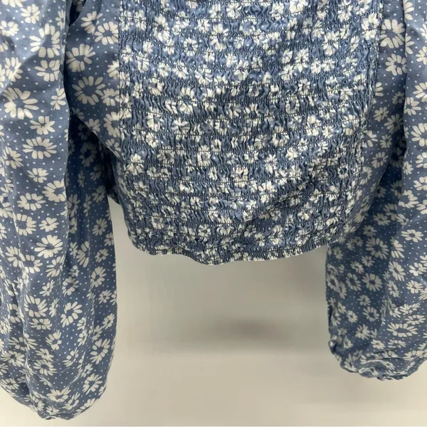 Wild Fable White Puff Sleeve Crop Blouse - Image 10