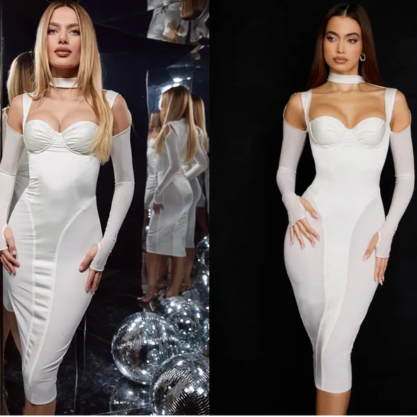 HOUSE OF CB 'Talika' Ivory Corset Midi Dress Size‎ M - Image 2