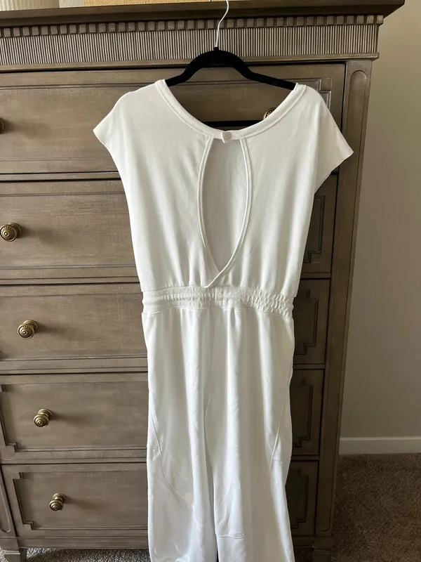 White Drawstring Jumpsuit - Image 9