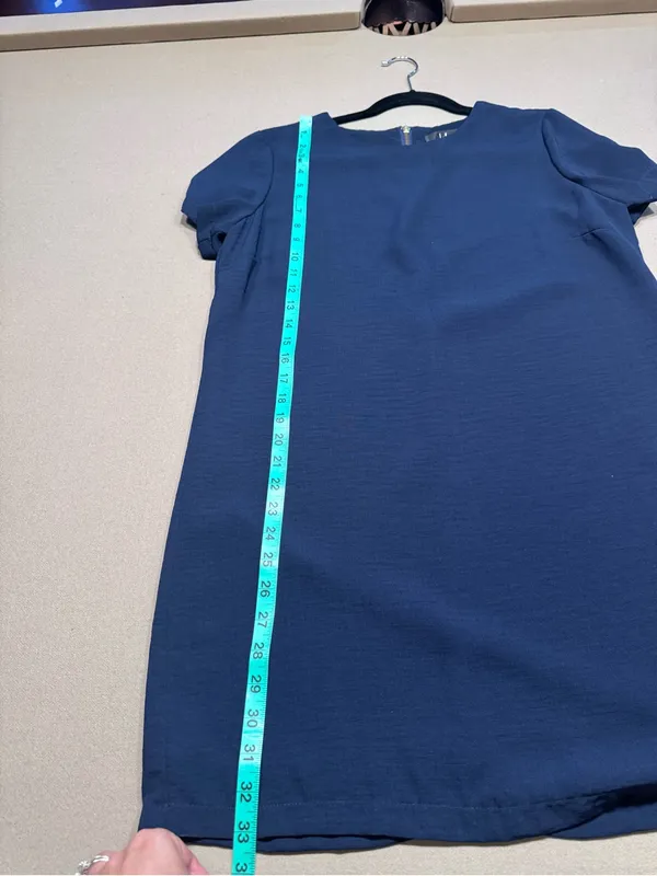 Lulu's Navy Short Sleeve Shift Mini Dress - Image 8