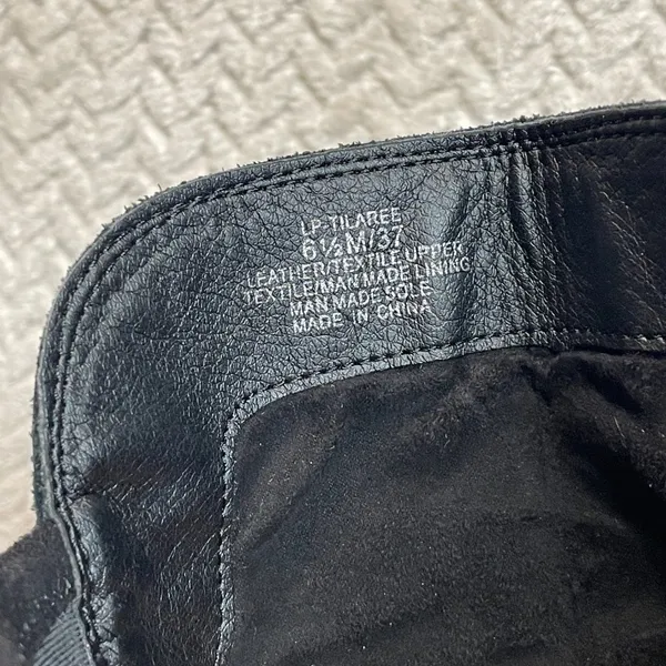 Lucky Brand Tilaree Womens Black Leather Suede Slip On Tall Boots Size 6.5‎ - Image 5