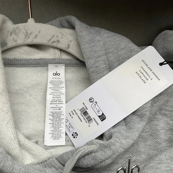 Alo Accolade Hoodie Athletic Heather Grey S - Image 4