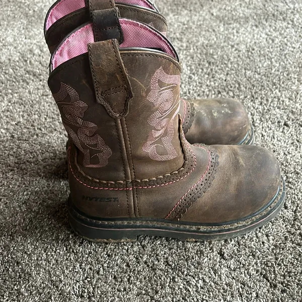 Hytest steel toe women’s cowboy boots‎ size 6.5 - Image 2